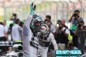 World © Octane Photographic Ltd. Saturday 4th October 2014, Japanese Grand Prix - Suzuka. - Formula 1 Qualifying Parc Ferme. Mercedes AMG Petronas F1 W05 Hybrid - Nico Rosberg. Digital Ref: