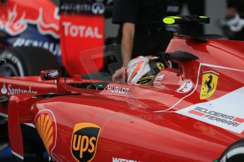 World © Octane Photographic Ltd. Saturday 4th October 2014, Japanese Grand Prix - Suzuka. - Formula 1 Qualifying Parc Ferme. Scuderia Ferrari F14T – Kimi Raikkonen. Digital Ref: