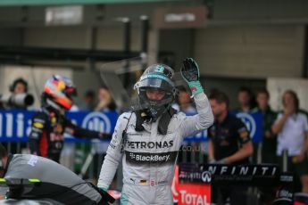 World © Octane Photographic Ltd. Saturday 4th October 2014, Japanese Grand Prix - Suzuka. - Formula 1 Qualifying Parc Ferme. Mercedes AMG Petronas F1 W05 Hybrid - Nico Rosberg. Digital Ref: