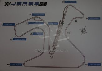 World © Octane Photographic Ltd. 2014 Formula 1 Winter Testing, Circuito de Velocidad, Jerez Winter testing set up day – Monday 27th January 2014. Circuit map. Digital Ref : 0879cb7d6999
