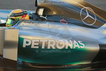 World © Octane Photographic Ltd. 2014 Formula 1 Winter Testing, Circuito de Velocidad, Jerez. Tuesday 28th January 2014. Day 1. Mercedes AMG Petronas F1 W05 – Lewis Hamilton. Digital Ref: 0882cb1d9302