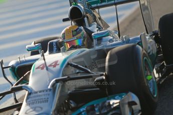 World © Octane Photographic Ltd. 2014 Formula 1 Winter Testing, Circuito de Velocidad, Jerez. Tuesday 28th January 2014. Day 1. Mercedes AMG Petronas F1 W05 – Lewis Hamilton. Digital Ref: 0882cb1d9351