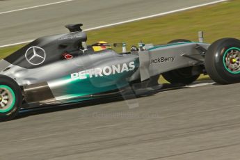 World © Octane Photographic Ltd. 2014 Formula 1 Winter Testing, Circuito de Velocidad, Jerez. Tuesday 28th January 2014. Day 1. Mercedes AMG Petronas F1 W05 – Lewis Hamilton. Digital Ref: 0882cb1d9399