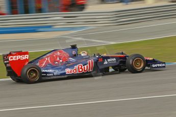 World © Octane Photographic Ltd. 2014 Formula 1 Winter Testing, Circuito de Velocidad, Jerez. Tuesday 28th January 2014. Day 1. Scuderia Toro Rosso STR9 - Jean-Eric Vergne. Digital Ref: 0882cb1d9405