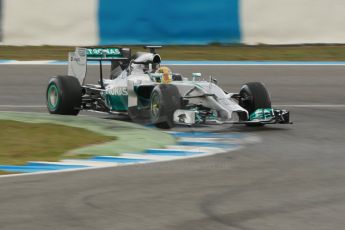 World © Octane Photographic Ltd. 2014 Formula 1 Winter Testing, Circuito de Velocidad, Jerez. Tuesday 28th January 2014. Day 1. Mercedes AMG Petronas F1 W05 – Lewis Hamilton. Digital Ref: 0882cb1d9439