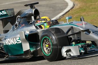 World © Octane Photographic Ltd. 2014 Formula 1 Winter Testing, Circuito de Velocidad, Jerez. Tuesday 28th January 2014. Day 1. Mercedes AMG Petronas F1 W05 – Lewis Hamilton. Digital Ref: 0882cb1d9508