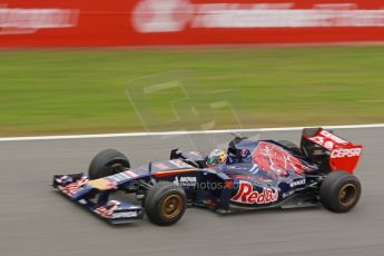 World © Octane Photographic Ltd. 2014 Formula 1 Winter Testing, Circuito de Velocidad, Jerez. Tuesday 28th January 2014. Day 1. Scuderia Toro Rosso STR9 - Jean-Eric Vergne. Digital Ref: 0882cb1d9551