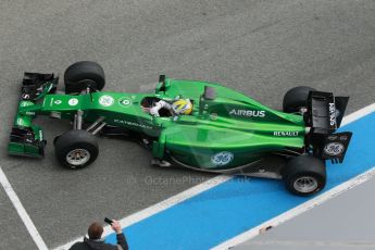 World © Octane Photographic Ltd. 2014 Formula 1 Winter Testing, Circuito de Velocidad, Jerez. Tuesday 28th January 2014. Day 1. Caterham F1 Team CT05 – Marcus Ericsson. Digital Ref: 0882cb1d9572