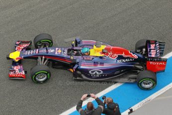 World © Octane Photographic Ltd. 2014 Formula 1 Winter Testing, Circuito de Velocidad, Jerez. Tuesday 28th January 2014. Day 1. Infiniti Red Bull Racing RB10 - Sebastian Vettel. Digital Ref: 0882cb1d9712