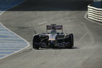 World © Octane Photographic Ltd. 2014 Formula 1 Winter Testing, Circuito de Velocidad, Jerez. Tuesday 28th January 2014. Day 1. Scuderia Toro Rosso STR9 - Jean-Eric Vergne. Digital Ref: 0882lb1d0092