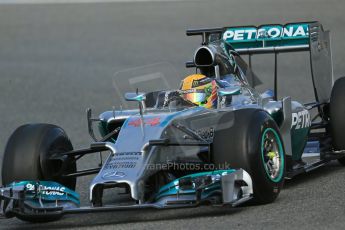 World © Octane Photographic Ltd. 2014 Formula 1 Winter Testing, Circuito de Velocidad, Jerez. Tuesday 28th January 2014. Day 1. Mercedes AMG Petronas F1 W05 – Lewis Hamilton. Digital Ref: 0882lb1d0169