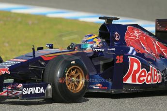 World © Octane Photographic Ltd. 2014 Formula 1 Winter Testing, Circuito de Velocidad, Jerez. Tuesday 28th January 2014. Day 1. Scuderia Toro Rosso STR9 - Jean-Eric Vergne. Digital Ref: 0882lb1d0220