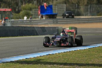 World © Octane Photographic Ltd. 2014 Formula 1 Winter Testing, Circuito de Velocidad, Jerez. Tuesday 28th January 2014. Day 1. Scuderia Toro Rosso STR9 - Jean-Eric Vergne. Digital Ref: 0882lb1d0226