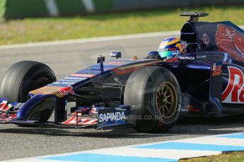 World © Octane Photographic Ltd. 2014 Formula 1 Winter Testing, Circuito de Velocidad, Jerez. Tuesday 28th January 2014. Day 1. Scuderia Toro Rosso STR9 - Jean-Eric Vergne. Digital Ref: 0882lb1d0232