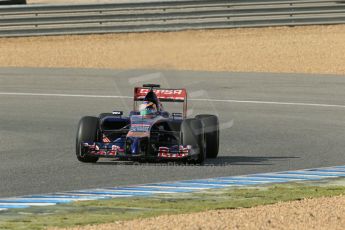 World © Octane Photographic Ltd. 2014 Formula 1 Winter Testing, Circuito de Velocidad, Jerez. Tuesday 28th January 2014. Day 1. Scuderia Toro Rosso STR9 - Jean-Eric Vergne. Digital Ref: 0882lb1d0237