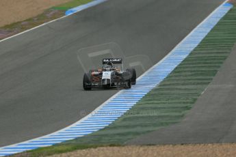 World © Octane Photographic Ltd. 2014 Formula 1 Winter Testing, Circuito de Velocidad, Jerez. Tuesday 28th January 2014. Day 1. Sahara Force India VJM07 – Sergio Perez. Digital Ref: 0882lb1d0417