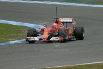 World © Octane Photographic Ltd. 2014 Formula 1 Winter Testing, Circuito de Velocidad, Jerez. Tuesday 28th January 2014. Day 1. Scuderia Ferrari F14T – Kimi Raikkonen. Digital Ref: 0882lb1d0423