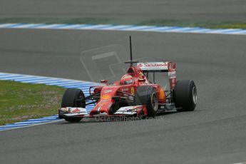 World © Octane Photographic Ltd. 2014 Formula 1 Winter Testing, Circuito de Velocidad, Jerez. Tuesday 28th January 2014. Day 1. Scuderia Ferrari F14T – Kimi Raikkonen. Digital Ref: 0882lb1d0434