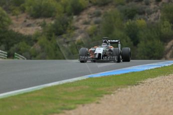 World © Octane Photographic Ltd. 2014 Formula 1 Winter Testing, Circuito de Velocidad, Jerez. Tuesday 28th January 2014. Day 1. Sahara Force India VJM07 – Sergio Perez. Digital Ref: 0882lb1d0492