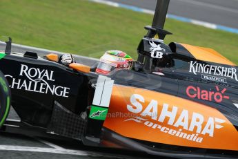 World © Octane Photographic Ltd. 2014 Formula 1 Winter Testing, Circuito de Velocidad, Jerez. Wednesday 29th January 2014. Day 2. Sahara Force India VJM07 – Sergio Perez. Digital Ref: 0886cb1d0002