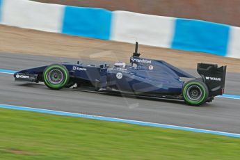Velocidad, Jerez. Wednesday 29th January 2014. Day 2. Williams FW36 – Valtteri Bottas Digital Ref: 0886cb1d0047
