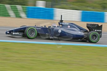 Velocidad, Jerez. Wednesday 29th January 2014. Day 2. Williams FW36 – Valtteri Bottas Digital Ref: 0886cb1d0064