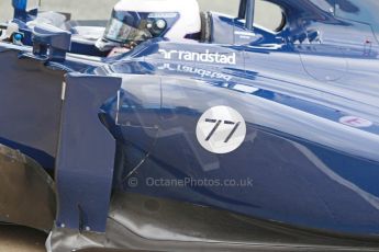 Velocidad, Jerez. Wednesday 29th January 2014. Day 2. Williams FW36 – Valtteri Bottas Digital Ref: 0886cb1d0091