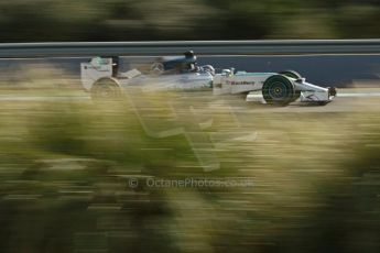 World © Octane Photographic Ltd. 2014 Formula 1 Winter Testing, Circuito de Velocidad, Jerez. Wednesday 29th January 2014. Day 2. Mercedes AMG Petronas F1 W05 - Nico Rosberg. Digital Ref: 0886cb1d0196