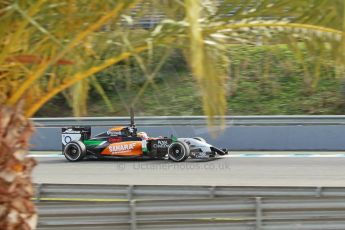 World © Octane Photographic Ltd. 2014 Formula 1 Winter Testing, Circuito de Velocidad, Jerez. Wednesday 29th January 2014. Day 2. Sahara Force India VJM07 – Sergio Perez. Digital Ref: 0886cb1d0229