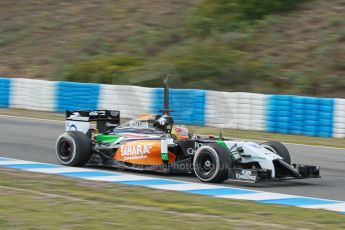 World © Octane Photographic Ltd. 2014 Formula 1 Winter Testing, Circuito de Velocidad, Jerez. Wednesday 29th January 2014. Day 2. Sahara Force India VJM07 – Sergio Perez. Digital Ref: 0886cb1d0283