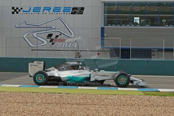 World © Octane Photographic Ltd. 2014 Formula 1 Winter Testing, Circuito de Velocidad, Jerez. Wednesday 29th January 2014. Day 2. Mercedes AMG Petronas F1 W05 - Nico Rosberg. Digital Ref: 0886cb1d0303