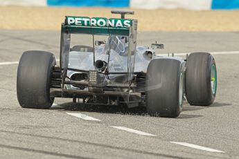 World © Octane Photographic Ltd. 2014 Formula 1 Winter Testing, Circuito de Velocidad, Jerez. Wednesday 29th January 2014. Day 2. Mercedes AMG Petronas F1 W05 - Nico Rosberg. Digital Ref: 0886cb1d0323