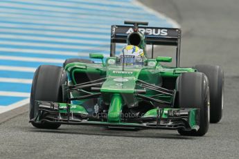 World © Octane Photographic Ltd. 2014 Formula 1 Winter Testing, Circuito de Velocidad, Jerez. Wednesday 29th January 2014. Day 2. Caterham F1 Team CT05 – Marcus Ericsson. Digital Ref: 0886cb1d0327