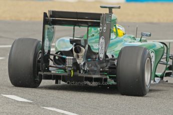 World © Octane Photographic Ltd. 2014 Formula 1 Winter Testing, Circuito de Velocidad, Jerez. Wednesday 29th January 2014. Day 2. Caterham F1 Team CT05 – Marcus Ericsson. Digital Ref: 0886cb1d0334