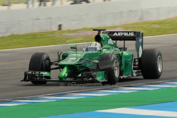 World © Octane Photographic Ltd. 2014 Formula 1 Winter Testing, Circuito de Velocidad, Jerez. Wednesday 29th January 2014. Day 2. Caterham F1 Team CT05 – Marcus Ericsson. Digital Ref: 0886cb1d0349