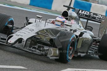 World © Octane Photographic Ltd. 2014 Formula 1 Winter Testing, Circuito de Velocidad, Jerez. Wednesday 29th January 2014. Day 2. McLaren Mercedes MP4/29 - Jenson Button. Digital Ref: 0886cb1d9791