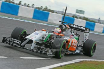 World © Octane Photographic Ltd. 2014 Formula 1 Winter Testing, Circuito de Velocidad, Jerez. Wednesday 29th January 2014. Day 2. Sahara Force India VJM07 – Sergio Perez. Digital Ref: 0886cb1d9868