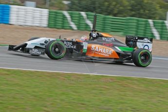 World © Octane Photographic Ltd. 2014 Formula 1 Winter Testing, Circuito de Velocidad, Jerez. Wednesday 29th January 2014. Day 2. Sahara Force India VJM07 – Sergio Perez. Digital Ref: 0886cb1d9884