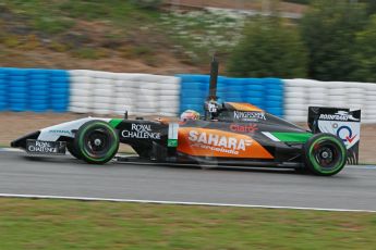 World © Octane Photographic Ltd. 2014 Formula 1 Winter Testing, Circuito de Velocidad, Jerez. Wednesday 29th January 2014. Day 2. Sahara Force India VJM07 – Sergio Perez. Digital Ref: 0886cb1d9889