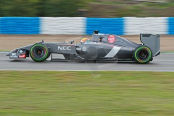 World © Octane Photographic Ltd. 2014 Formula 1 Winter Testing, Circuito de Velocidad, Jerez. Wednesday 29th January 2014. Day 2. Sauber C33 Ferrari - Esteban Gutierrez. Digital Ref: 0886cb1d9930
