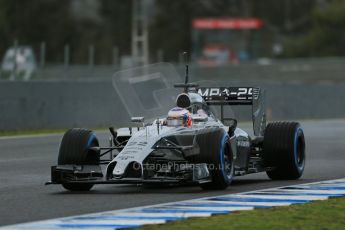 World © Octane Photographic Ltd. 2014 Formula 1 Winter Testing, Circuito de Velocidad, Jerez. Wednesday 29th January 2014. Day 2. McLaren Mercedes MP4/29 - Jenson Button. Digital Ref: 0886lb1d0560
