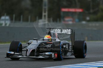 World © Octane Photographic Ltd. 2014 Formula 1 Winter Testing, Circuito de Velocidad, Jerez. Wednesday 29th January 2014. Day 2. Sauber C33 - Esteban Gutierrez. Digital Ref: 0886lb1d0606