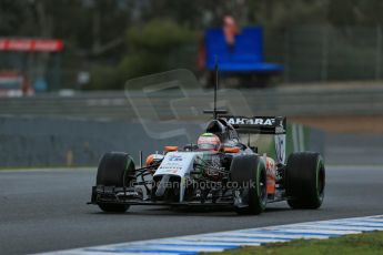 World © Octane Photographic Ltd. 2014 Formula 1 Winter Testing, Circuito de Velocidad, Jerez. Wednesday 29th January 2014. Day 2. Sahara Force India VJM07 – Sergio Perez. Digital Ref: 0886lb1d0623