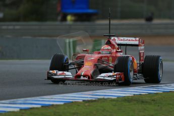 World © Octane Photographic Ltd. 2014 Formula 1 Winter Testing, Circuito de Velocidad, Jerez. Wednesday 29th January 2014. Day 2. Scuderia Ferrari F14T – Kimi Raikkonen. Digital Ref: 0886lb1d0676