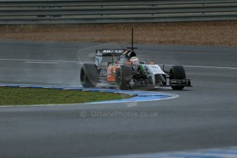 World © Octane Photographic Ltd. 2014 Formula 1 Winter Testing, Circuito de Velocidad, Jerez. Wednesday 29th January 2014. Day 2. Sahara Force India VJM07 – Sergio Perez. Digital Ref: 0886lb1d0694