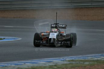 World © Octane Photographic Ltd. 2014 Formula 1 Winter Testing, Circuito de Velocidad, Jerez. Wednesday 29th January 2014. Day 2. Sahara Force India VJM07 – Sergio Perez. Digital Ref: 0886lb1d0700