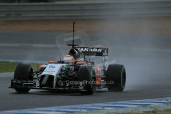 World © Octane Photographic Ltd. 2014 Formula 1 Winter Testing, Circuito de Velocidad, Jerez. Wednesday 29th January 2014. Day 2. Sahara Force India VJM07 – Sergio Perez. Digital Ref: 0886lb1d0704