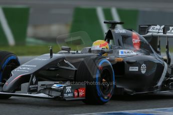 World © Octane Photographic Ltd. 2014 Formula 1 Winter Testing, Circuito de Velocidad, Jerez. Wednesday 29th January 2014. Day 2. Sauber C33 - Esteban Gutierrez. Digital Ref: 0886lb1d0713