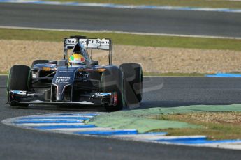 World © Octane Photographic Ltd. 2014 Formula 1 Winter Testing, Circuito de Velocidad, Jerez. Wednesday 29th January 2014. Day 2. Sauber C33 Ferrari - Esteban Gutierrez. Digital Ref: 0886lb1d0783