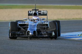 World © Octane Photographic Ltd. 2014 Formula 1 Winter Testing, Circuito de Velocidad, Jerez. Wednesday 29th January 2014. Day 2. McLaren Mercedes MP4/29 - Jenson Button. Digital Ref: 0886lb1d0827